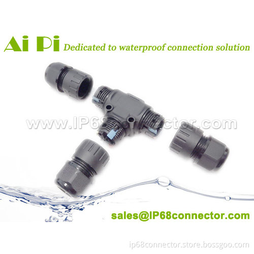 TEE IP68 3 Way Waterproof Cable Connector